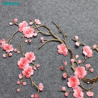 Miếng vá ủi thêu hình hoa mận