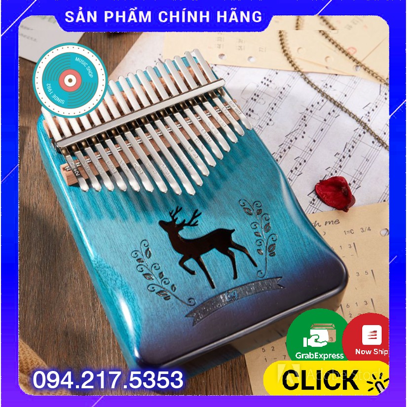 Đàn kalimba chính hãng chọn lọc cho bạn mới tập chơi Tặng phụ kiện búa chỉnh âm EMM0740