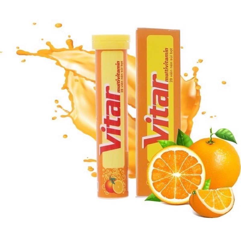 Viên sủi C Vitar - Bổ sung Vitamin, tăng sức đề kháng cho cơ thể