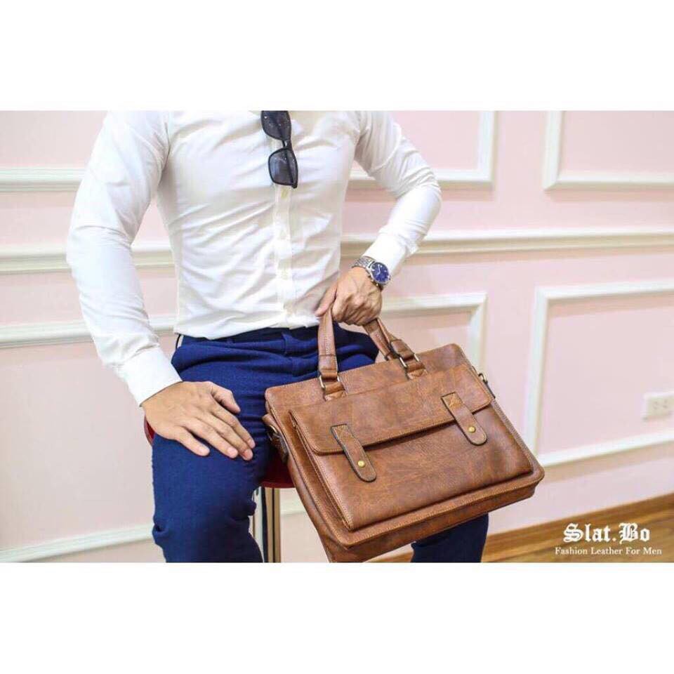 CẶP VĂN PHÒNG - CẶP ĐỰNG LAPTOP THỜI TRANG SLAT BO | BigBuy360 - bigbuy360.vn