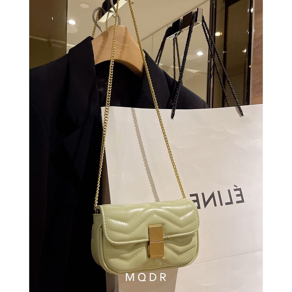 Crossbody bag niche lock buckle women's bag 2022 new Chanel style rhombic chain bag fashion shoulder crossbody bag