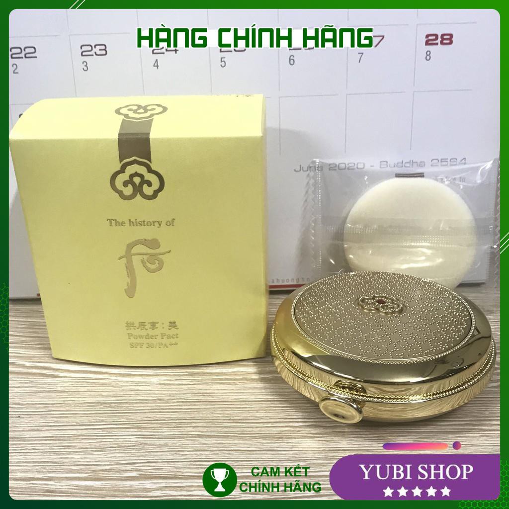 Phấn Phủ Whoo Vàng Chính Hãng - Hàn Quốc - Whoo Mi Powder Compact - Phấn Phủ Trang Điểm Hoàng Cung Đông Y