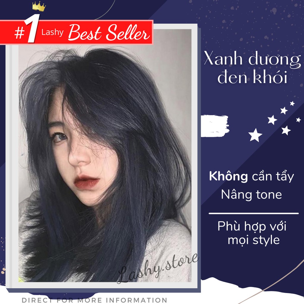 Thuốc nhuộm tóc màu XANH DƯƠNG ĐEN KHÓI | BigBuy360 - bigbuy360.vn