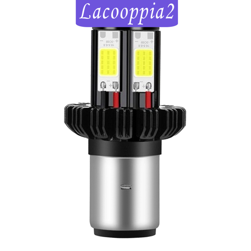 [LACOOPPIA2]Motorbike Motorcycle Headlight Bulbs LED Hi Lo beam 6000K White H4