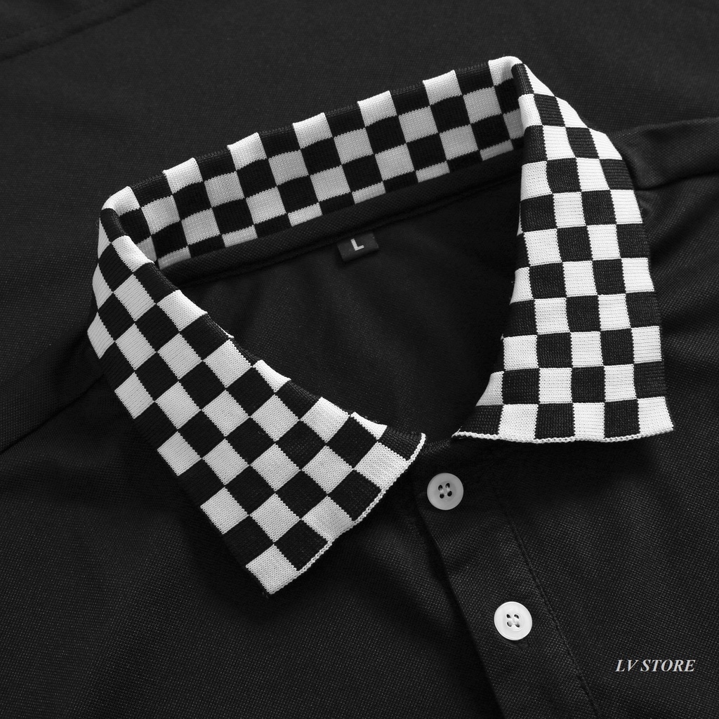 Áo Polo nam cổ bẻ caro Rose áo thun vải cá sấu cotton cao cấp tươi trẻ, năng động - Lv Store