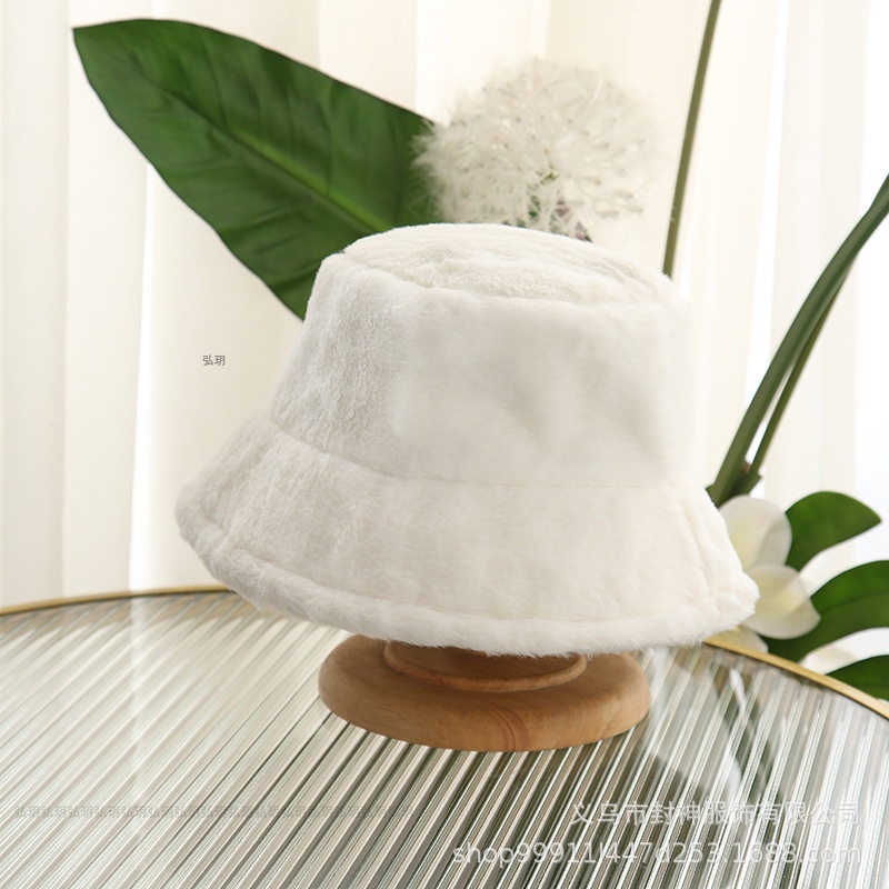 Mũ Bucket Lông Thỏ Màu Sắc Nhã Nhặn Thời Trang