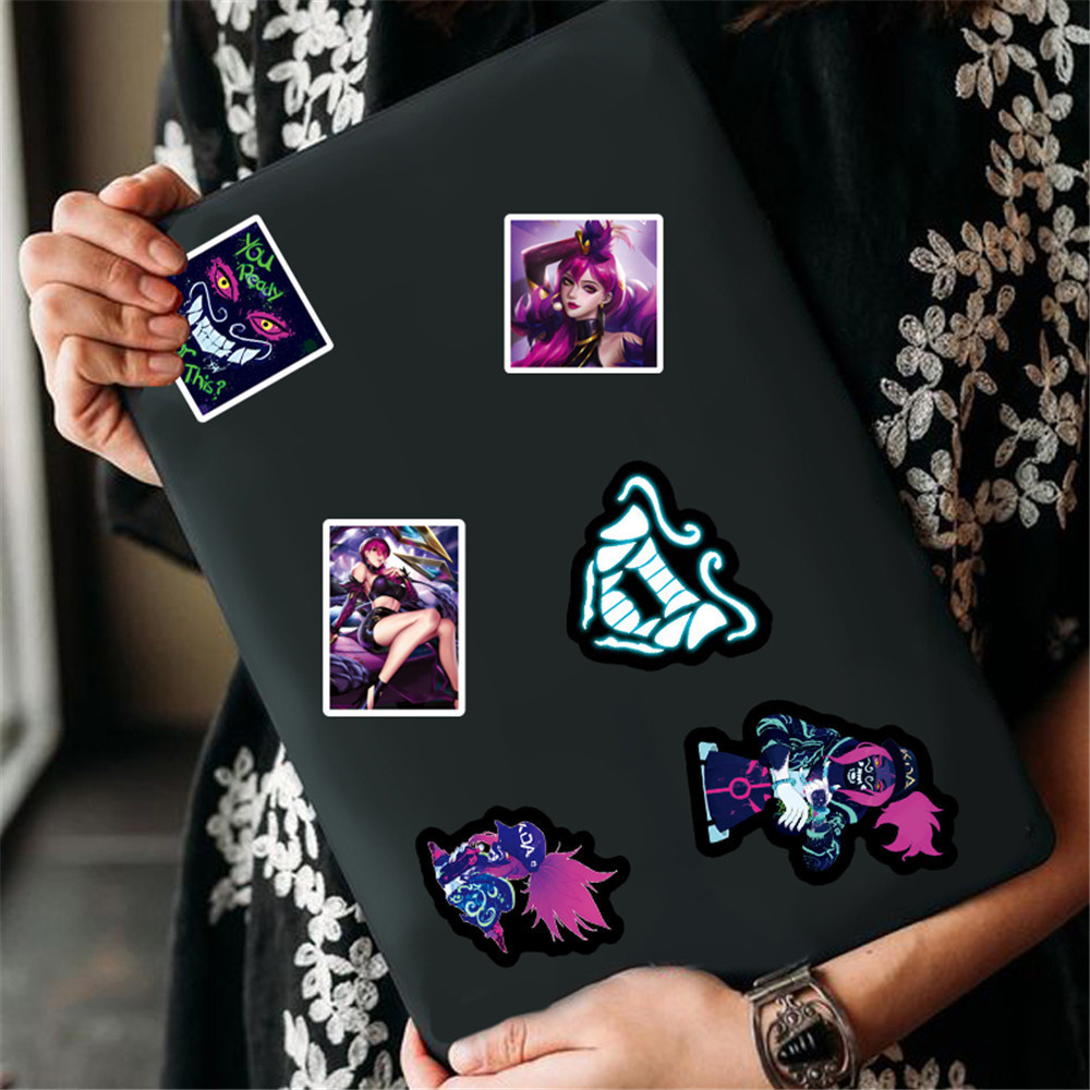 Stickers game LOL hình K/DA nhóm nhạc Liên Minh Huyền Thoại Ahri K'aisa Akali Evelynn