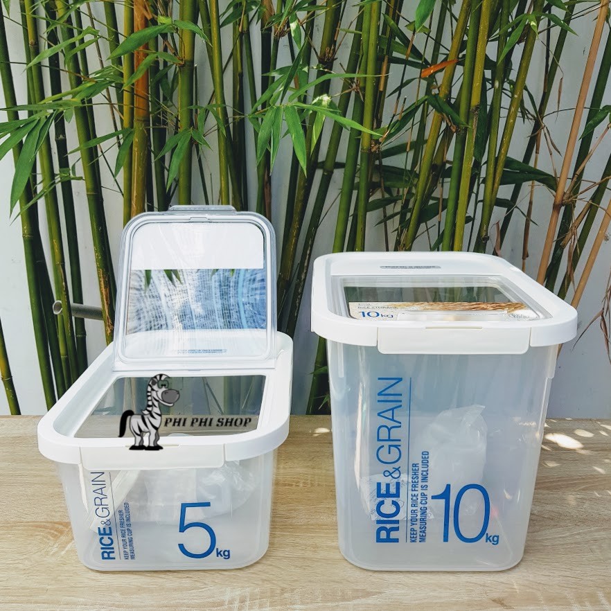 Thùng Đựng Gạo Ngũ cốc Lock&Lock 10kg có ngăn chứa túi hút ẩm HPL561