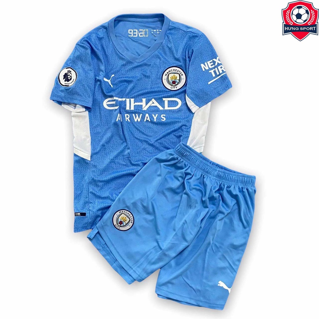Áo Bóng Đá CLB Manchester City Sân Nhà 2021,Chuẩn Mẫu Thi Đấu,Vải Polyester Thái Gai Lưới