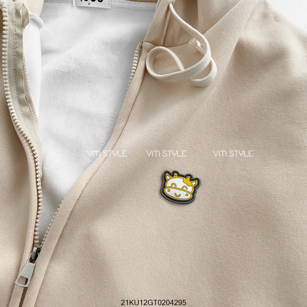 Áo khoác nỉ thêu logo bò vàng có nón thời trang ulzzang Hàn Quốc Fmstye Saigon 21KU12GT0204 | BigBuy360 - bigbuy360.vn