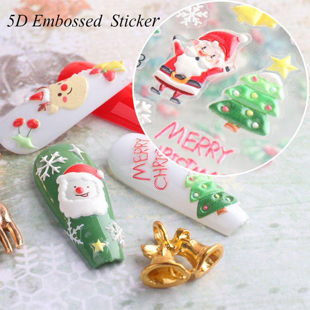 ESPO Sticker Dán Móng Hoạ Tiết Giáng Sinh Dễ Thương