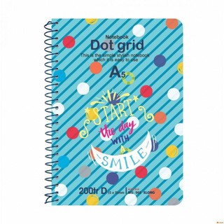 (Combo 5 cuốn) Sổ lò xo đơn KLONG A5 Dot Grid ruột chấm 70/76; MS: 968 [Sổ Klong]