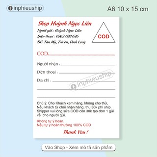 Phiếu ship có keo shop Ngọc Liên