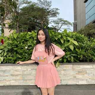 Yếm 2n1 ver 2 natthy happy hồng by natthystyle