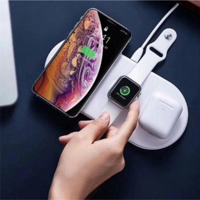 ✅✅✅ ĐẾ SẠC NHANH KHÔNG DÂY 3IN1 CHO IPHONE/APPLE WATCH VÀ TAI NGHE AIRPODS.