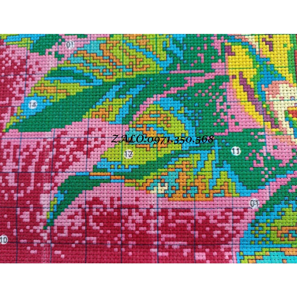 Tranh thêu chữ thập Hoa Trà H2166-68x46cm