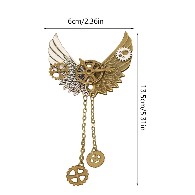 Ghim Cài Áo Hình Bánh Răng Phong Cách Steampunk Cho Nam Và Nữ