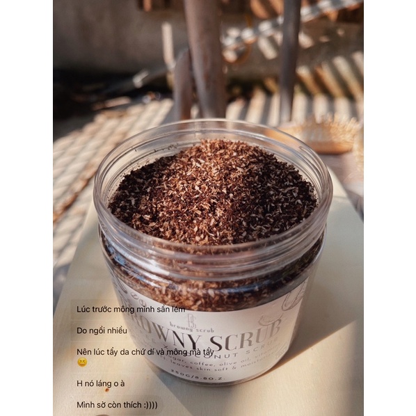 Browny Scrub, Tẩy Tế Bào Chết Handmade