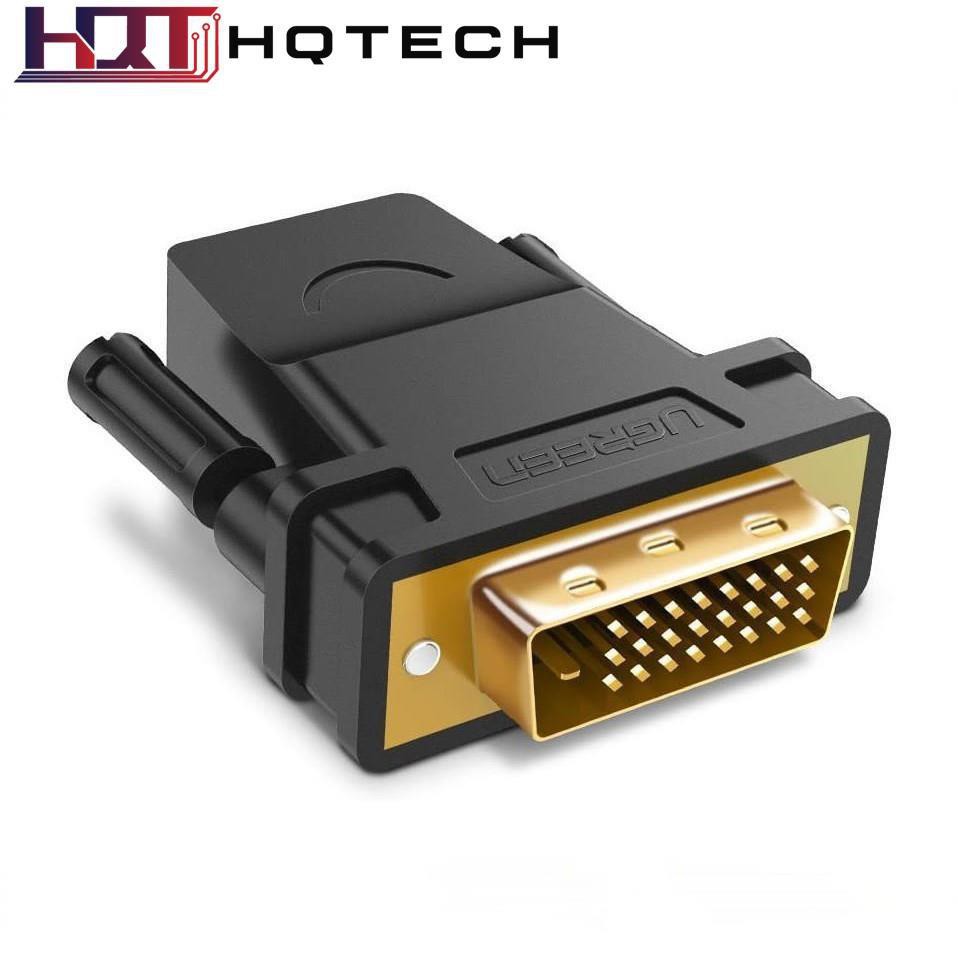 [Freeship]  Đầu chuyển đổi DVI 24+1 male sang HDMI female - UGREEN 20124 - (màu đen)