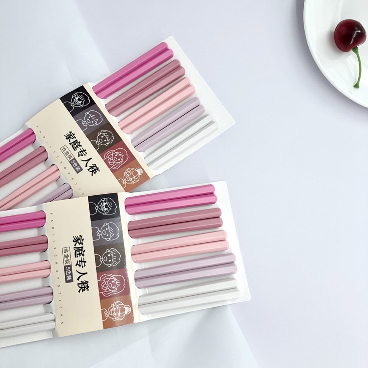 GG Vỉ 5 Đôi Đũa Chống Nấm Mốc Màu Sắc Ngọt Ngào - Dumi Shop