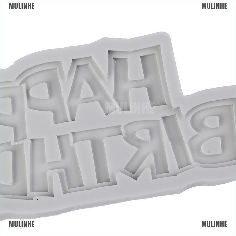 Khuôn Silicone Tạo Hình Chữ Happy Birthday Trang Trí Bánh