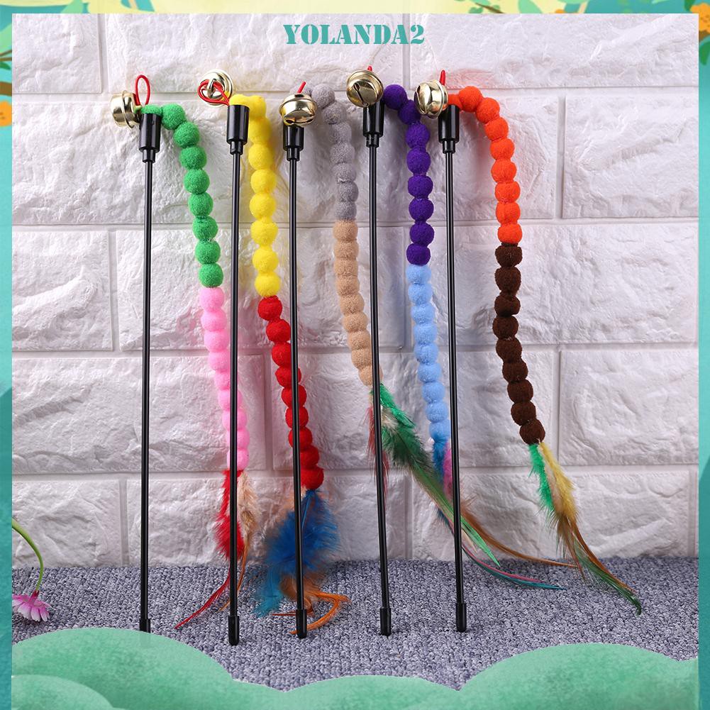 Đồ Chơi Que Lông Vũ Nhiều Màu Cho Mèo
