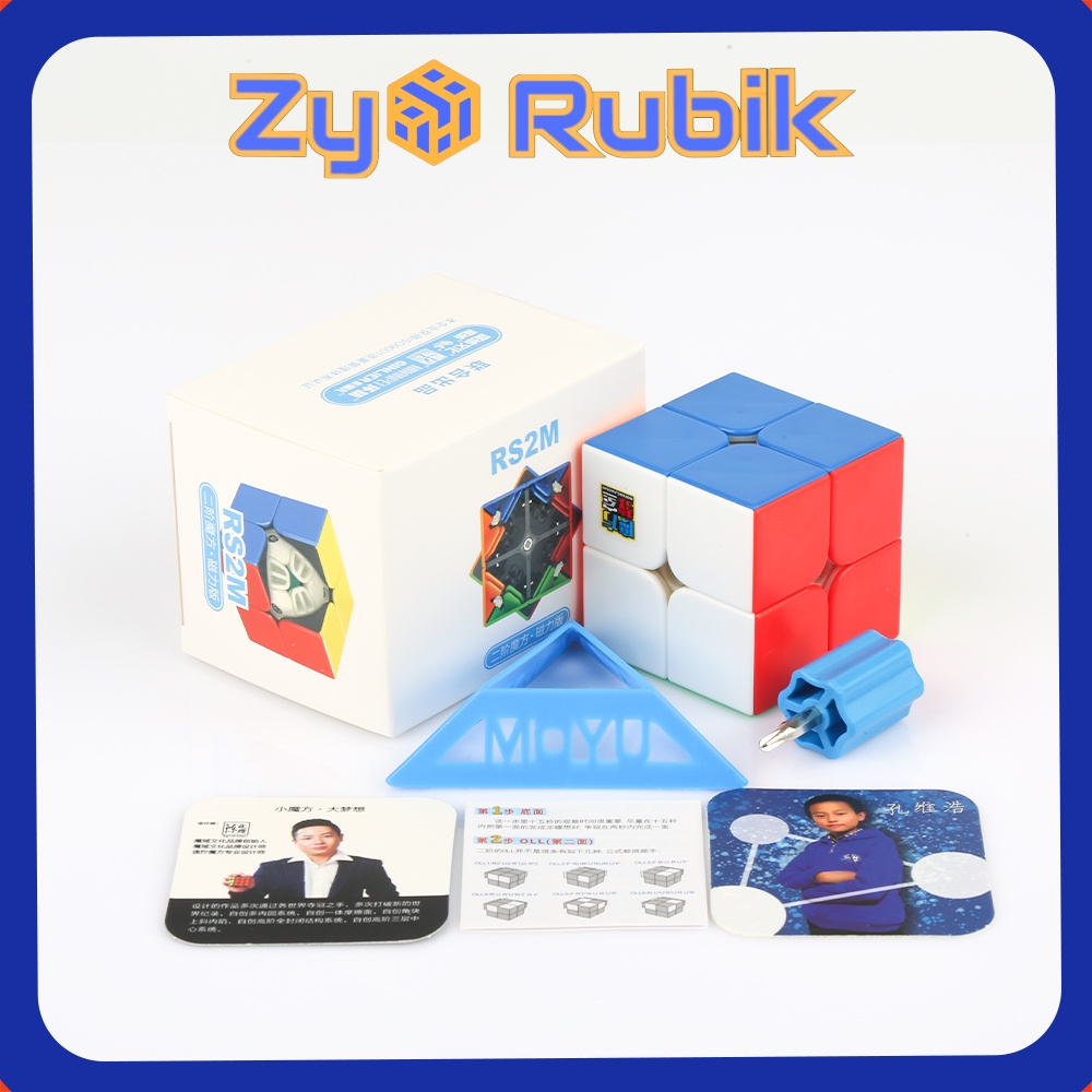 Rubik 2x2 RS2M MFJS - Đồ Chơi Rubik 2 Tầng Stickerless ( Hãng Mod Nam Châm ) - ZyO Rubik