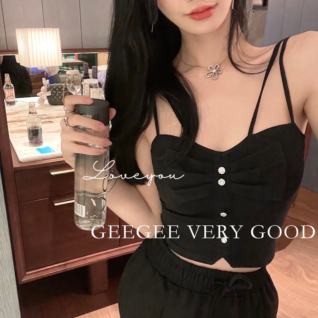 【ZHELIHANGFEI】 / Niche Áo Hai Dây Nhỏ Nhắn Thắt Nơ Bên Trong Thời Trang Mùa Xuân Dành Cho Bạn Nữ