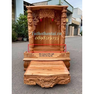 Bàn thờ thần tài ông địa gỗ xoan 56 x 81cm