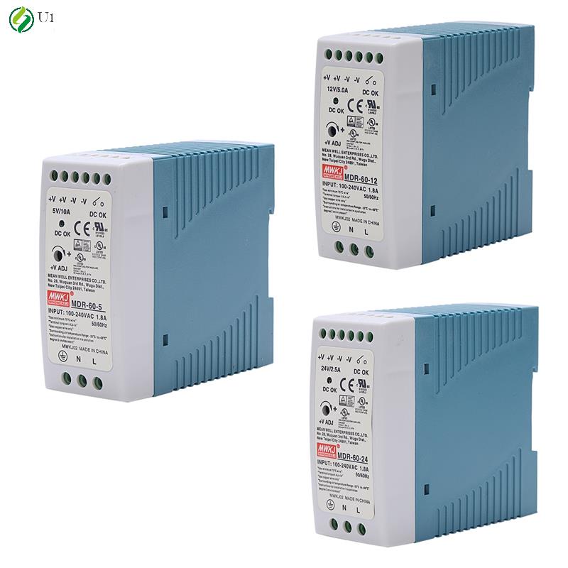 Bộ điều chỉnh điện áp điều khiển ac-dc MDR-60 24V 60W Din Rail