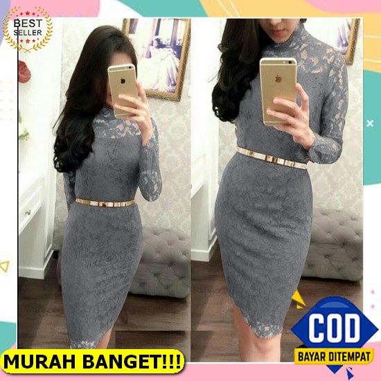 (Erd 012) Đầm Maxi Hàn Quốc Dành Cho Các Cô Gái Tuổi Teen - Đầm Màu Xám Kiểu Hàn Quốc - Đầm Nucivera / Hồi Giáo - 10 - Dresiz S