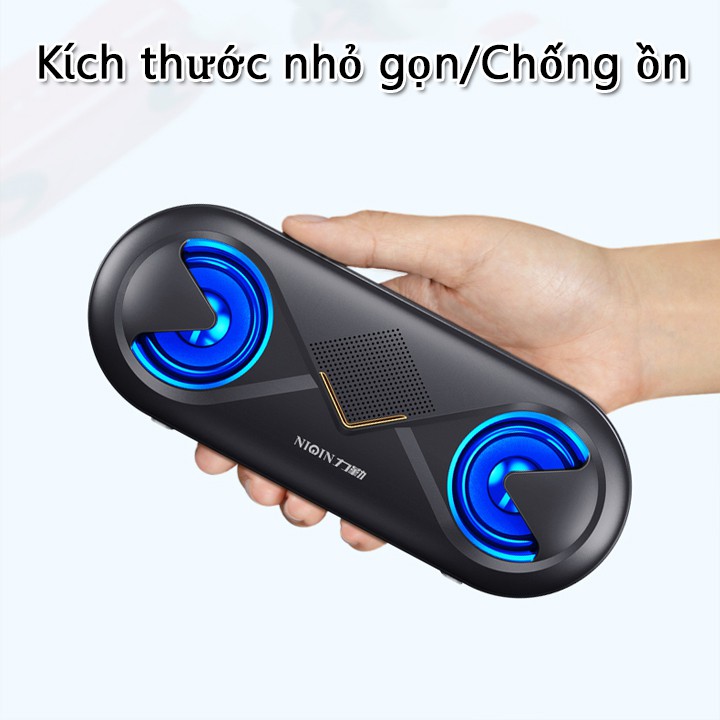 Loa bluetooth mini NIQIN S6 bluetooth 5.0 cao cấp, loa mini không dây có đèn led âm thanh siêu trầm ấm