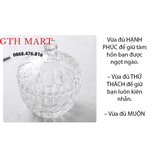Hũ Thủy Tinh 1055 Pha Lê Đựng Kẹo Mứt-GTH Mart | BigBuy360 - bigbuy360.vn