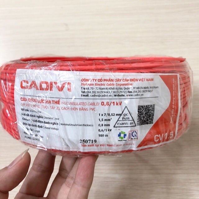 Dây điện Cadivi 1.5 (50 Mét )