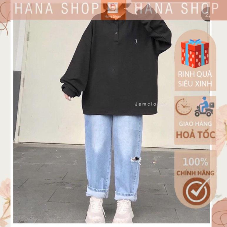 [Hàng Cao Cấp] Áo Nỉ Bông Cổ Tàu  Sweater Unisex Cúc Cài 2 Màu - Dáng Sportyy Dưới 70kg G70 | BigBuy360 - bigbuy360.vn