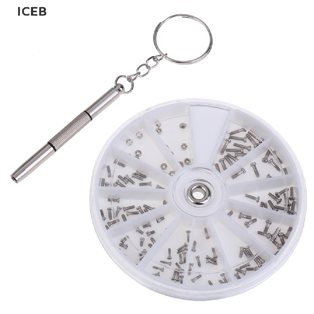 Ic 120 Chiếc / Hộp Ốc Vít Mắt Kính Bằng Thép Không Gỉ Các Loại Với Tua Vít Nhỏ my