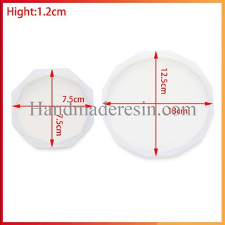 Khuôn Silicon Làm Khay Coaster Đa Giác