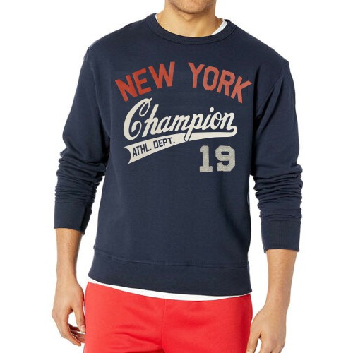 Áo sweater nỉ Champion New York xanh navy