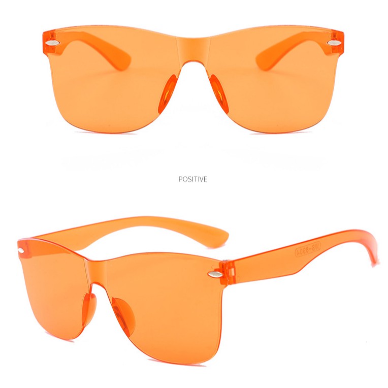 Kính mát không gọng đầy màu sắc dễ thương UV400 cho nam và nữ