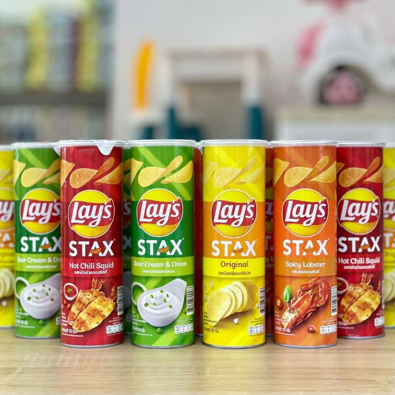 0Khoai tây ống Lays stax 105g