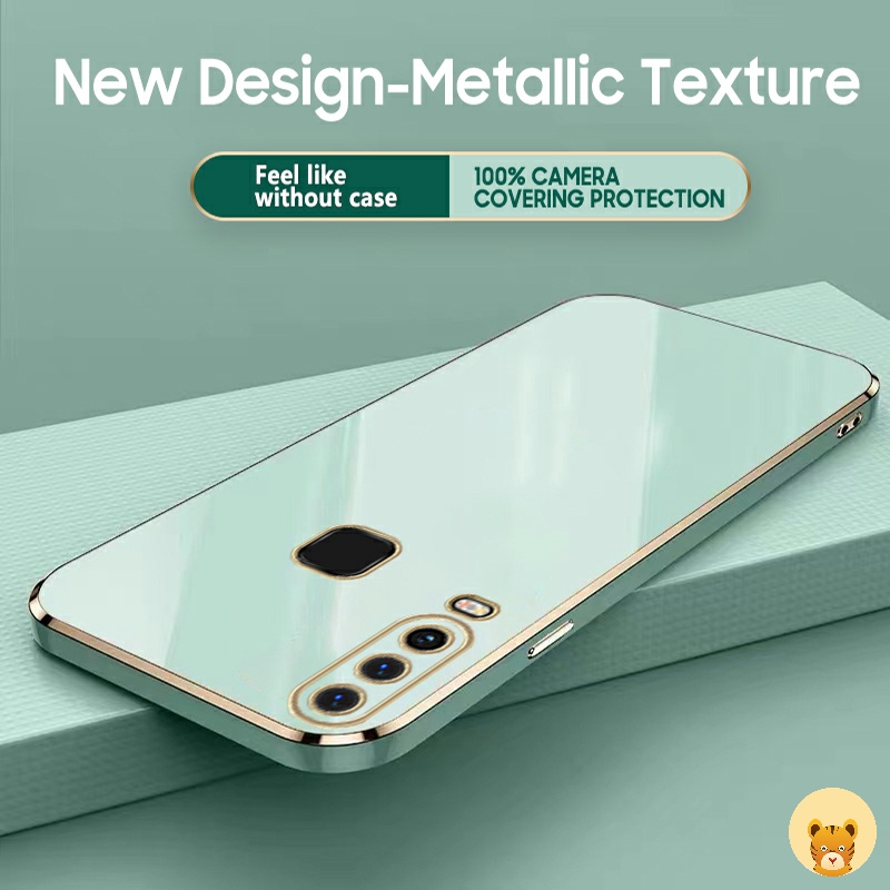Ốp Điện Thoại Mạ Điện 7 Màu Sang Trọng Đơn Giản Dành Cho Vivo Y11 Y15 Y12 Y17 U10