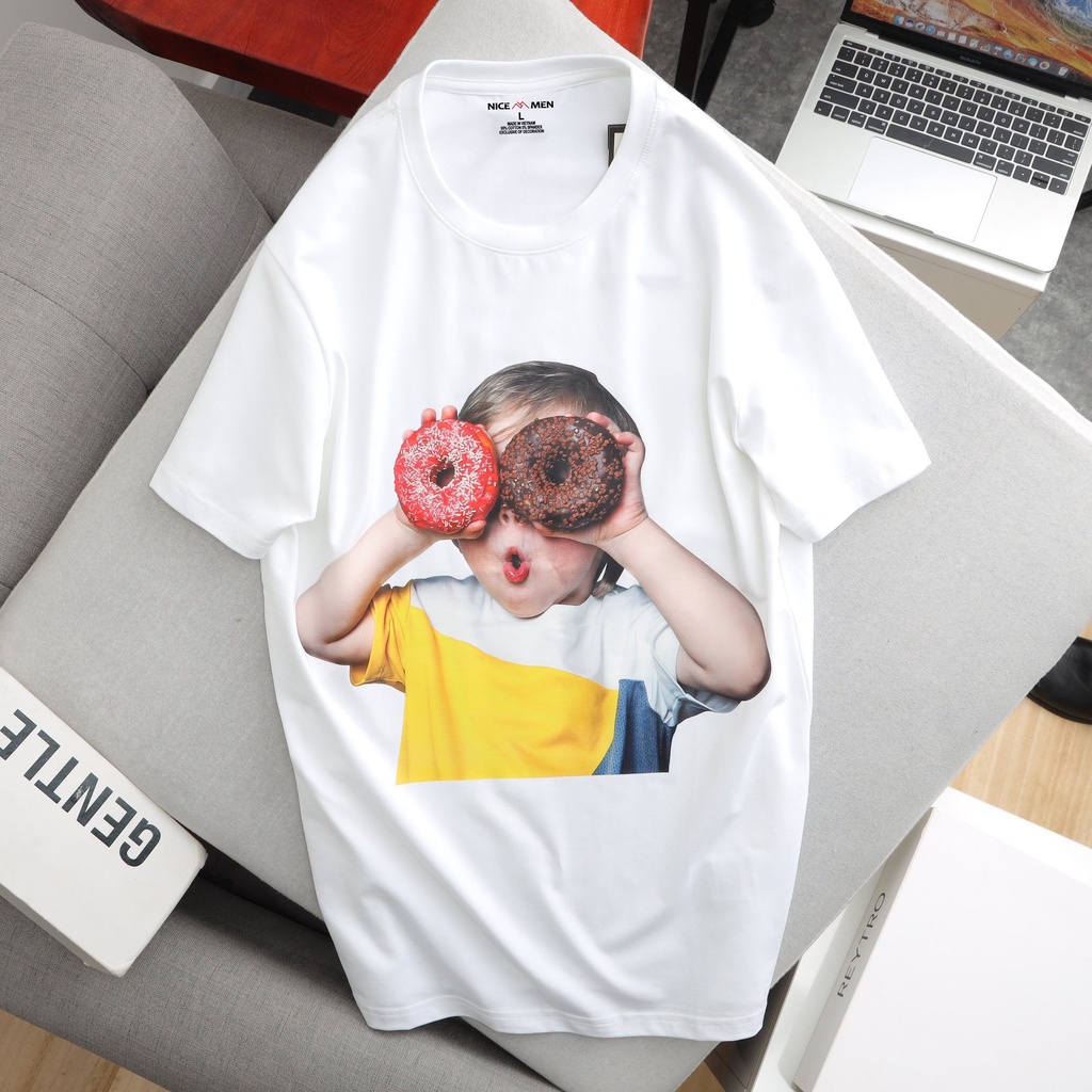 Áo Thun Nam Form Rộng Unisex Cotton Premium In Graphic Gấu Donut Phông Oversize NICEMENAL5