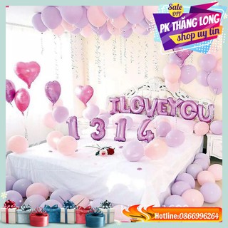 Set bóng bay trang trí phòng cưới I LOVE YOU 1314 tím Trang Trí Sinh Nhật - Trang Trí Cưới - Phụ Kiện Trang Trí