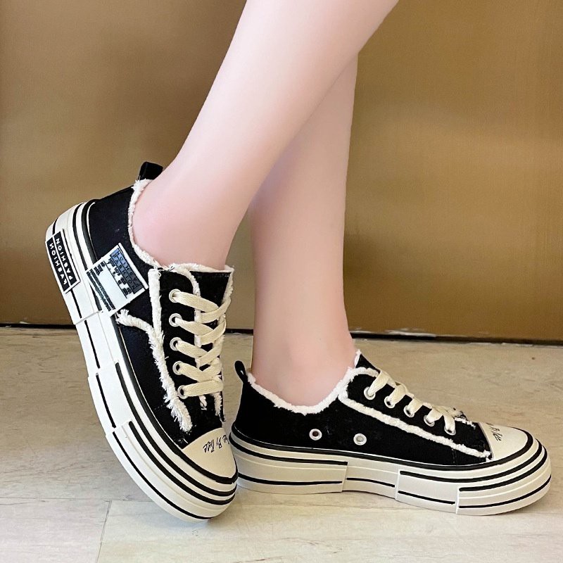 Giày nữ sneaker đế gỗ Xvessel độn đế -giày CV rách cực độc