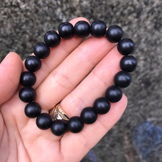 VÒNG TAY ĐÁ NÚI LỬA ĐEN 10LY