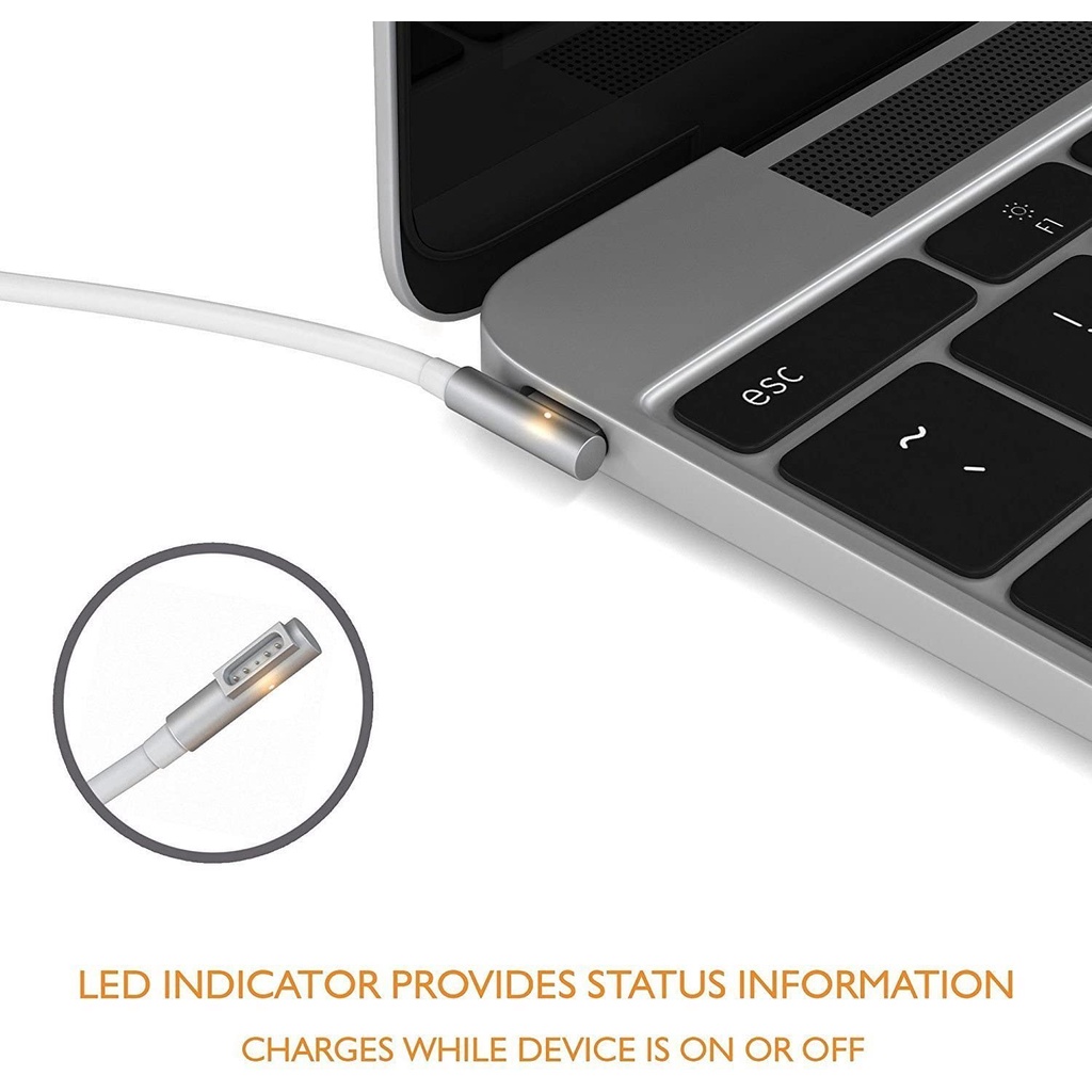 Bộ sạc zin dùng cho macbook pro 13,3 inch 2009 2010 2011 early 2012 60w magsafe 1 A1278 new 100%