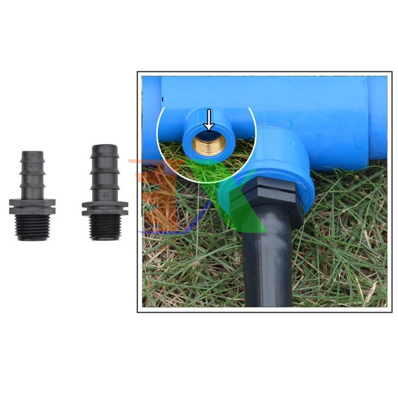 Khởi thủy TKR-1220 Ren 21 ra ống Φ20 mm, Khởi thủy cho dây PVC PE HDPE LDPE