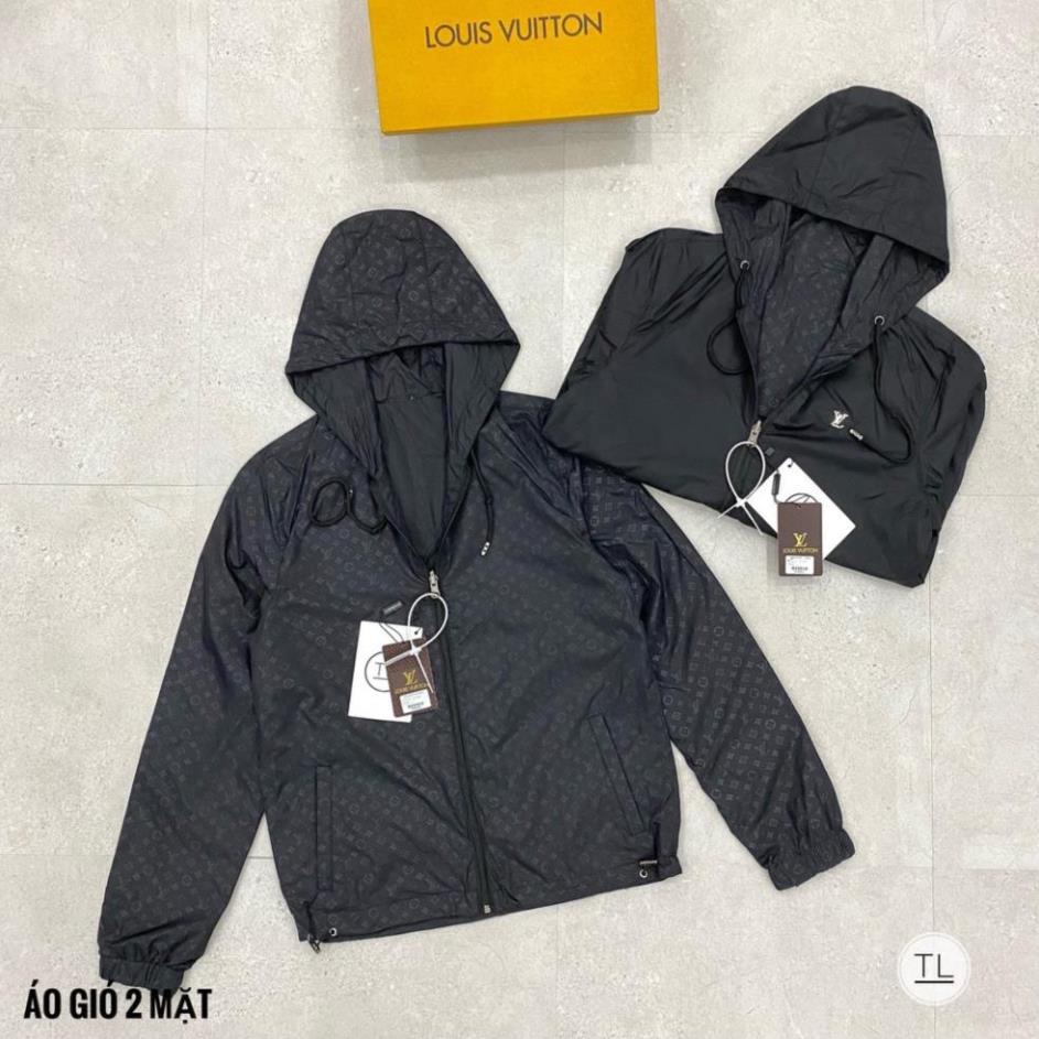 [Ảnh Thật] Áo khoác gió có mũ Lv mặc được 2 mặt - Áo khoác gió 2 mặt GC Cao Cấp