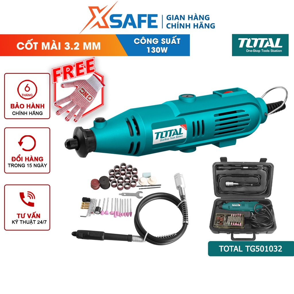 Máy mài khuôn mini Total TG501032 - 130W, 3.2mm, 32000 v/p, 1.96kg