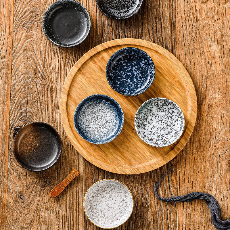 Đĩa Sứ Tròn Nhỏ Đựng Nước Chấm Phong Cách Nhật Bản